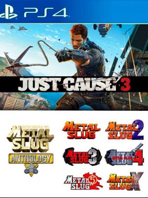 2 JUEGOS EN 1 JUST CAUSE 3 mas METAL SLUG ANTHOLOGY PS4